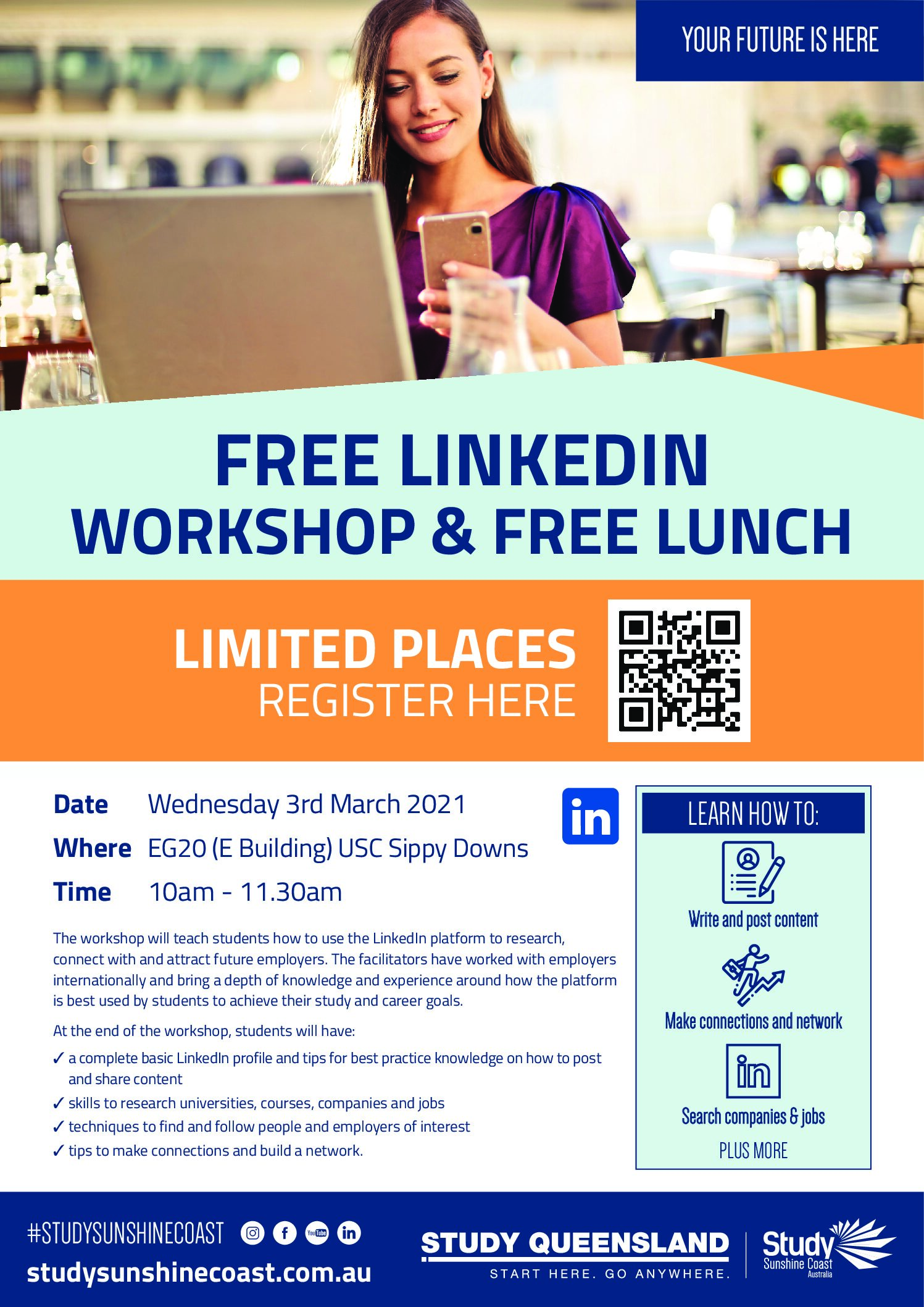 Register now for free LinkedIn Basics workshops