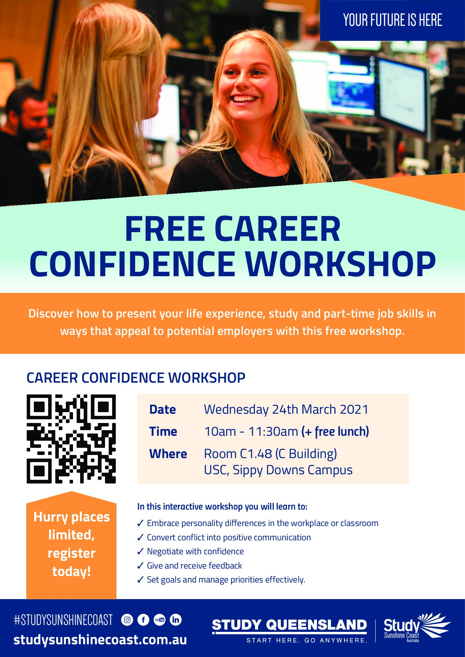 Register now for Career Confidence workshop next week