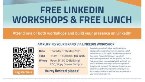 Register now for free LinkedIn workshops plus free lunch